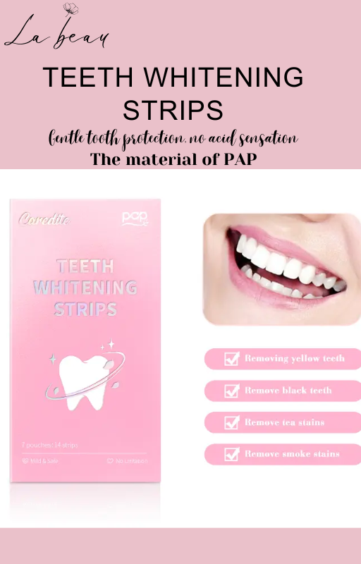 Caredite Teeth Whitening Strips, PAP Sensitivity-Free Fresh Breath,7 Pairs 14